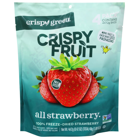 Crispy Green All Strawberry Crispy Fruit 4 - 0.42 oz Bags