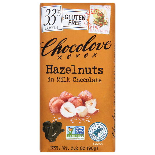 Chocolove in Milk Chocolate Hazelnuts 3.2 oz