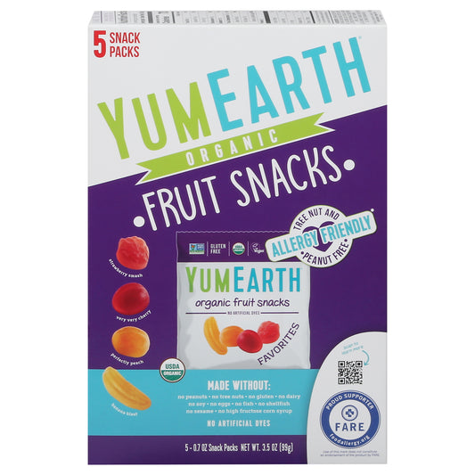 YumEarth Organic Fruit Snacks 5 - 0.7 oz Packs
