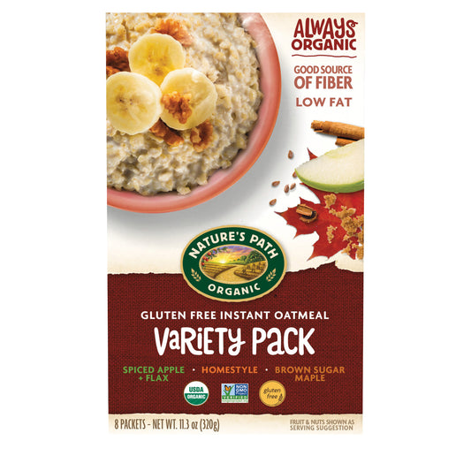Nature's Path Organic Variety Pack Gluten Free Oatmeal 11oz Box