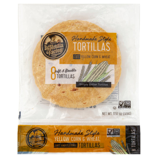 La Tortilla Factory Tortillas 8 ea - Yellow Corn & Wheat