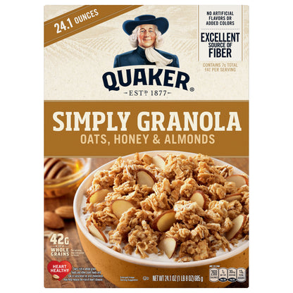 Quaker Simply Granola Oats Honey & Almonds 24.1 Oz