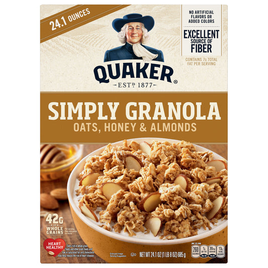 Quaker Simply Granola Oats Honey & Almonds 24.1 Oz