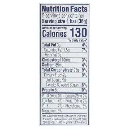 Zbar Protein Whole Grain Crispy Chocolate Mint Snack Bars 5 - 1.27 oz Bars