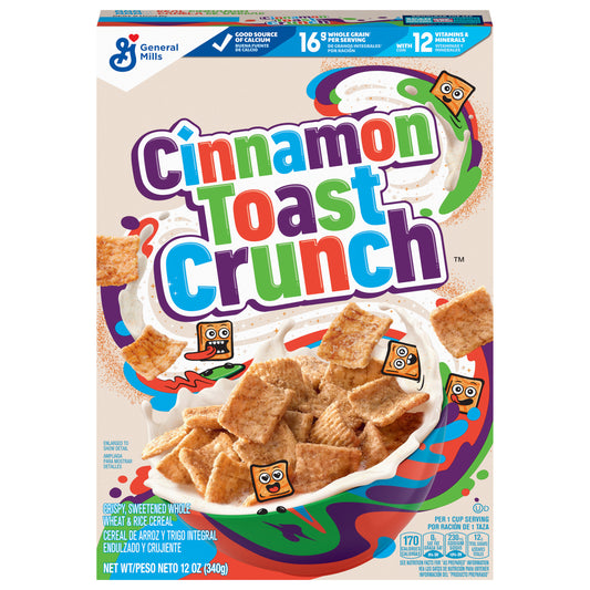 Original Cinnamon Toast Crunch Breakfast Cereal, 12 OZ Cereal Box