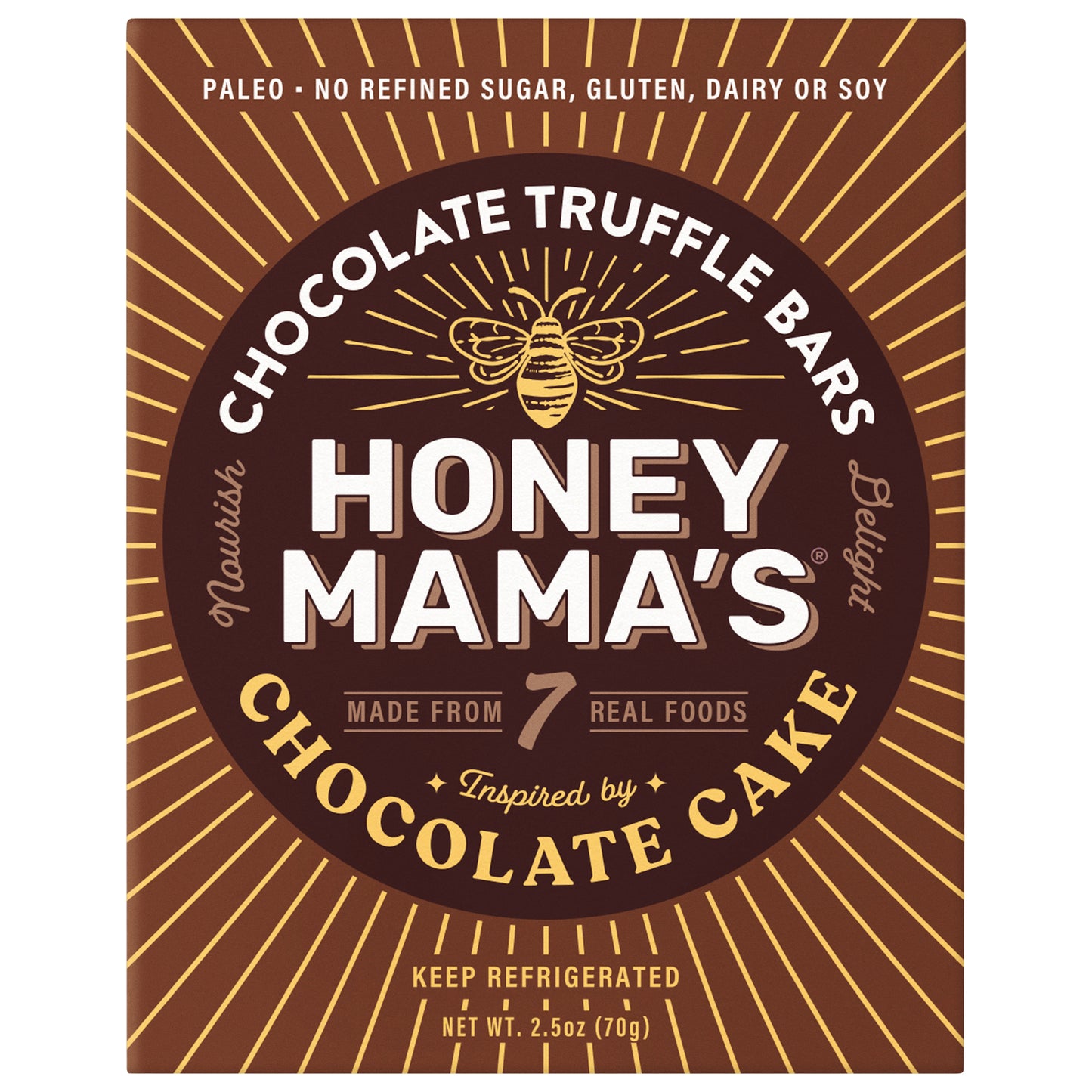 Honey Mama's Chocolate Cake Chocolate Truffle Bar 2.5oz