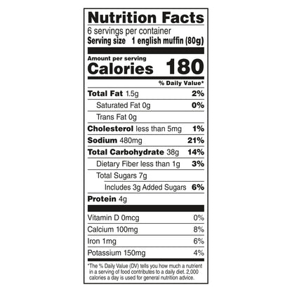 GLUTINO English Muffins, 16.9 oz
