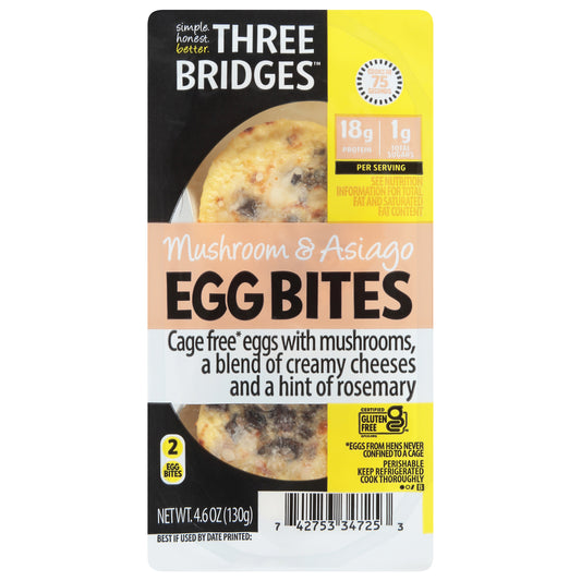 Three Bridges Mushroom & Asiago Egg Bites 2 Each