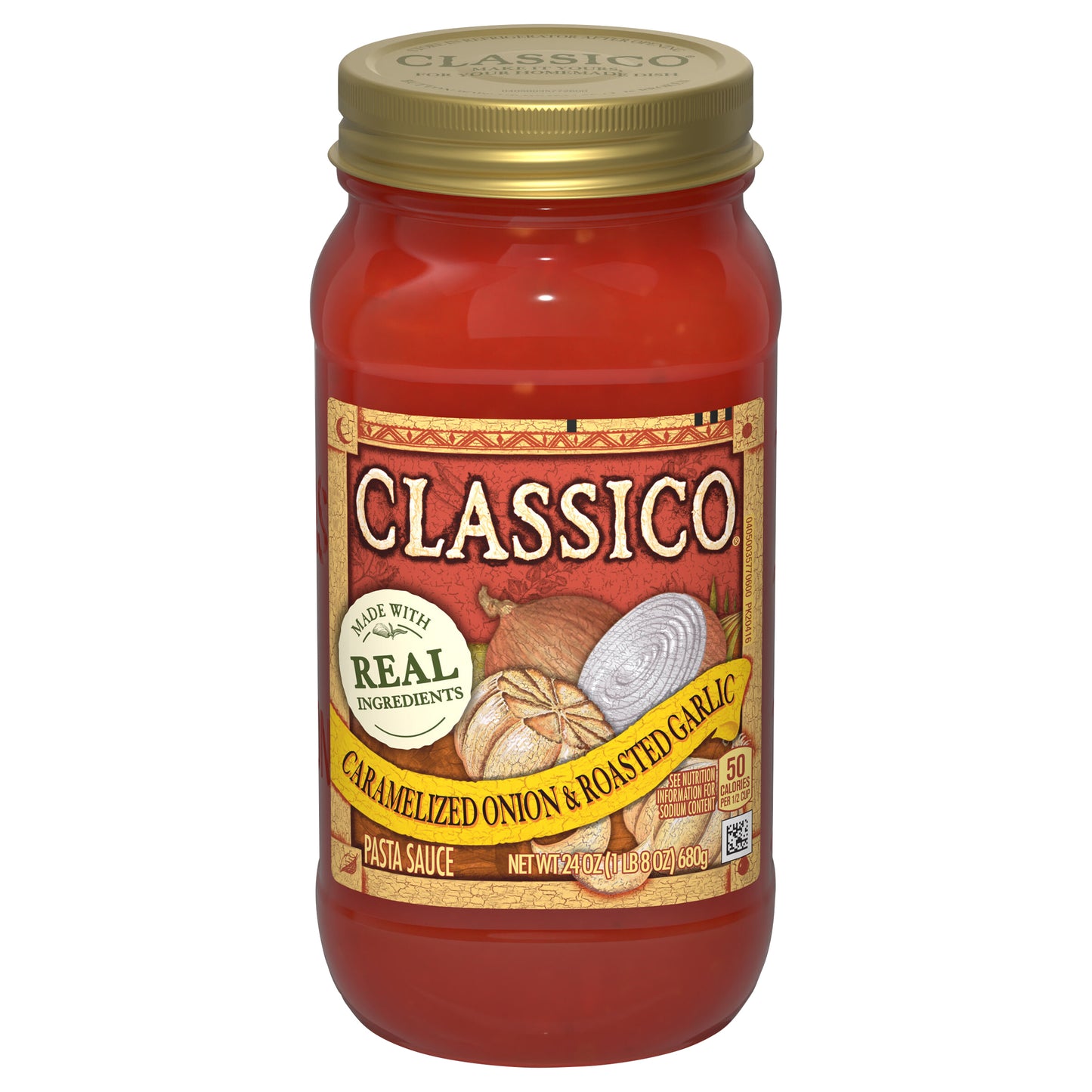 Classico Caramelized Onion & Roasted Garlic Pasta Sauce, 24 oz Jar