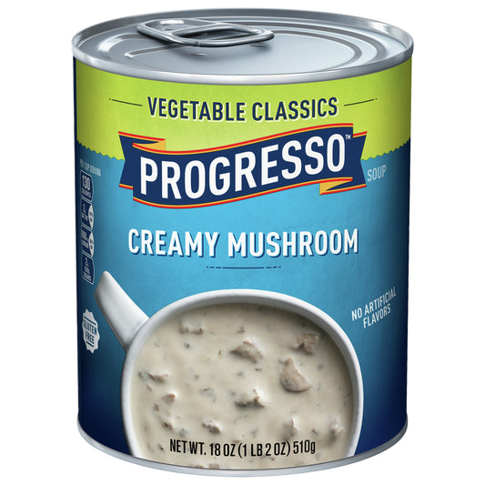 Progresso Vegetable Classics, Creamy Mushroom Canned Soup, Gluten Free, 18 oz.