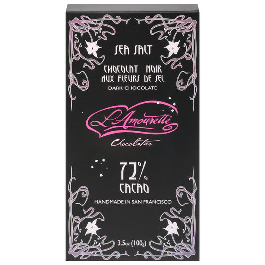 L'Amourette 72% Cacao Sea Salt Dark Chocolate 3.5 oz