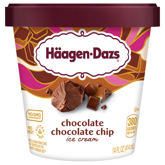 Haagen-Dazs Chocolate Chocolate Chip Ice Cream, 14 fl Oz