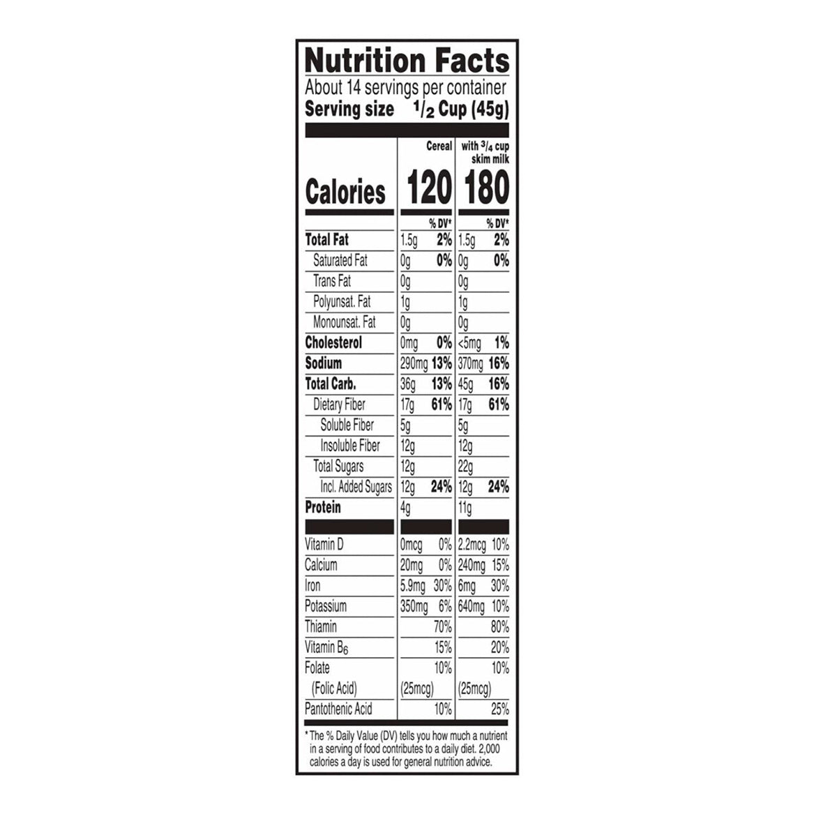 Kellogg's All-Bran Buds Cold Breakfast Cereal Original, 22 oz