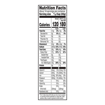 Kellogg's All-Bran Buds Cold Breakfast Cereal Original, 22 oz