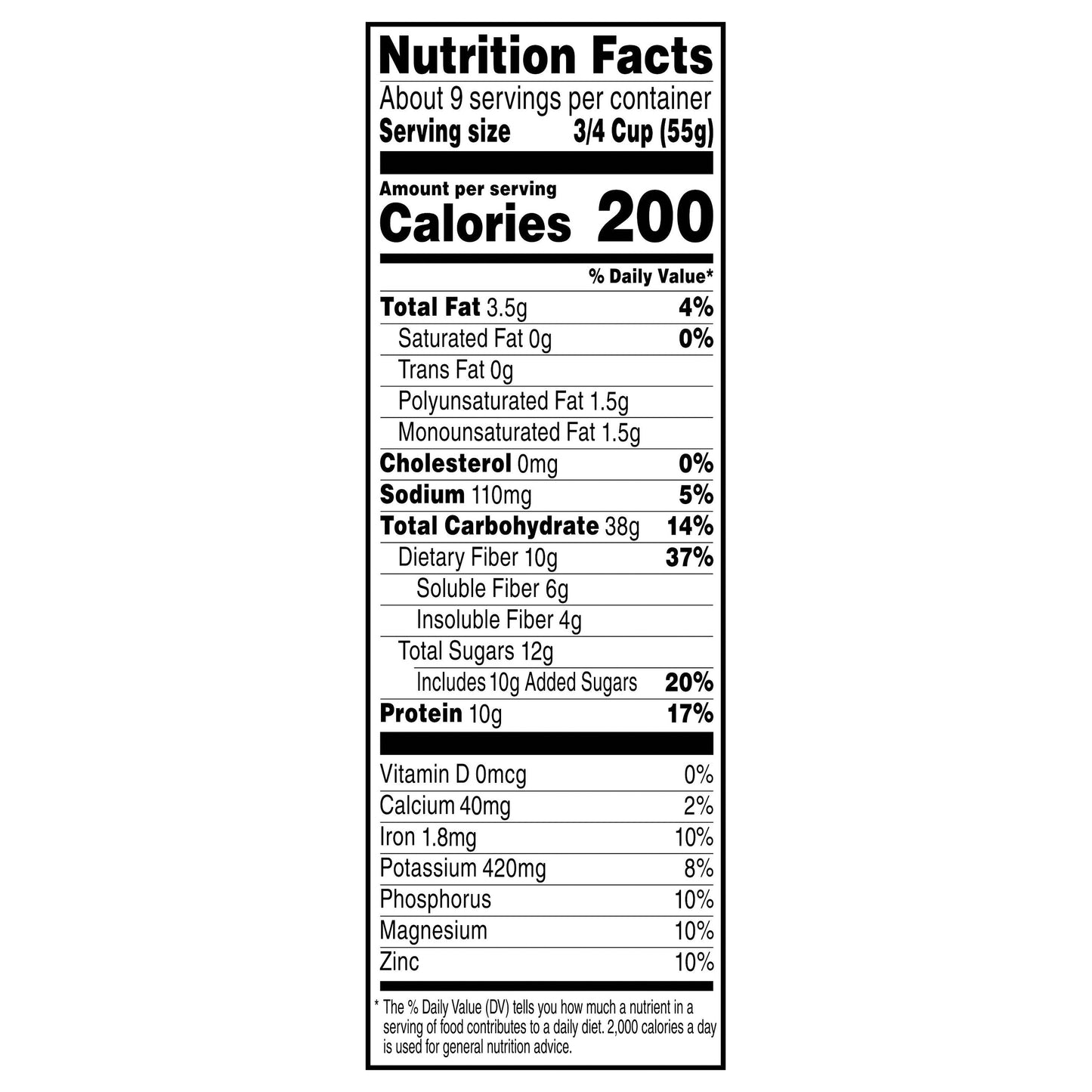 Kashi GO Protein Cereal Cinnamon Crunch, 10g Protein, 17.4 oz