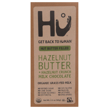Hu Get Back to Human Nut Butter Filled Hazelnut Butter + Hazelnut Crunch Milk Chocolate 2.1 oz