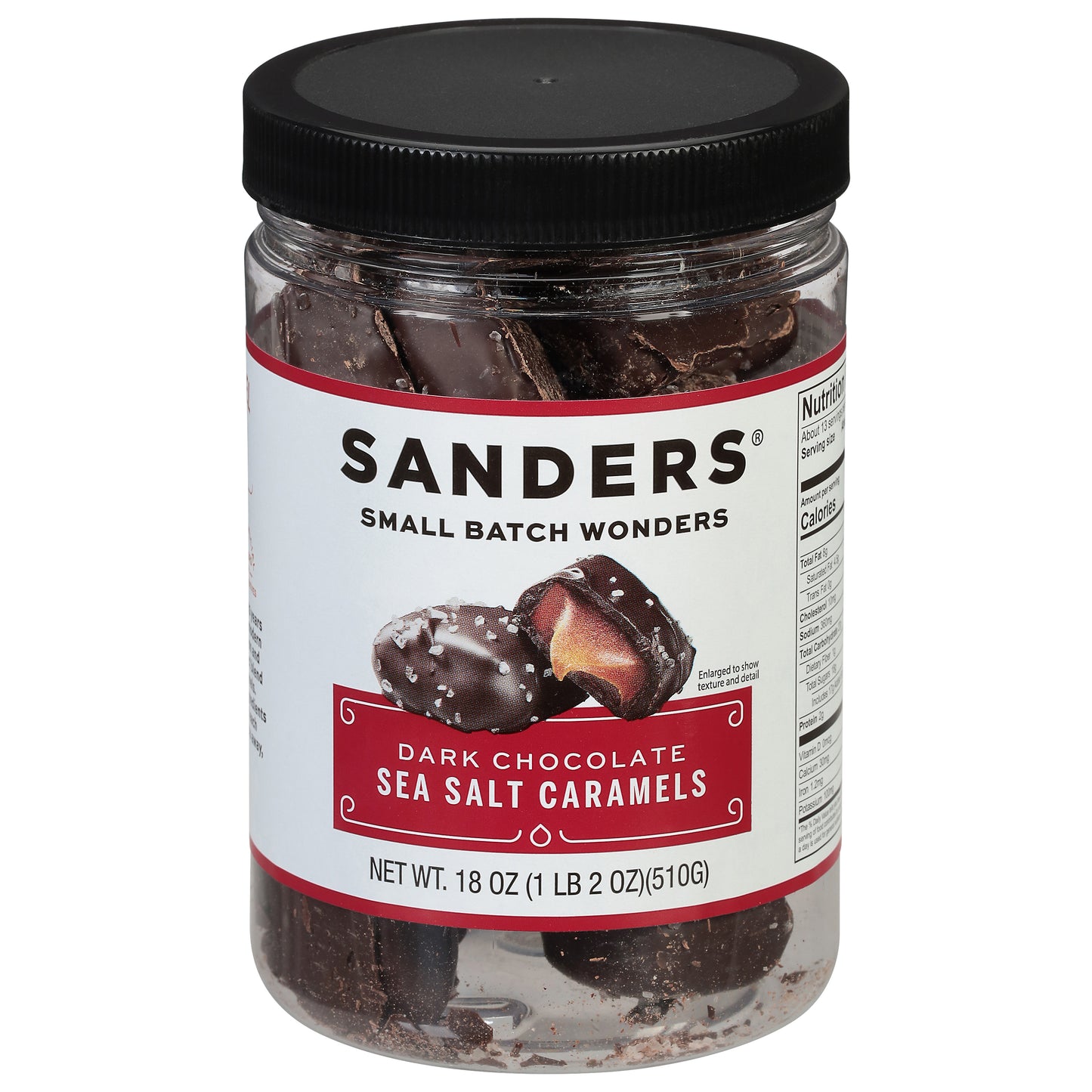 Sanders Dark Chocolate Sea Salt Caramels 18 oz