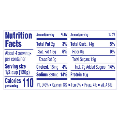 Knudsen Lowfat Small Curd Cottage Cheese & Pineapple with 1.5% Milkfat, 16 oz Tub