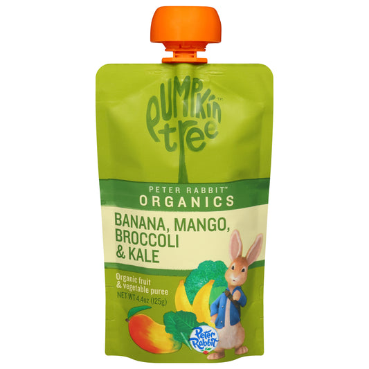 Pumpkin Tree Peter Rabbit Organics Organic Banana, Mango, Broccoli & Kale Fruit & Vegetable Puree 4.4 oz