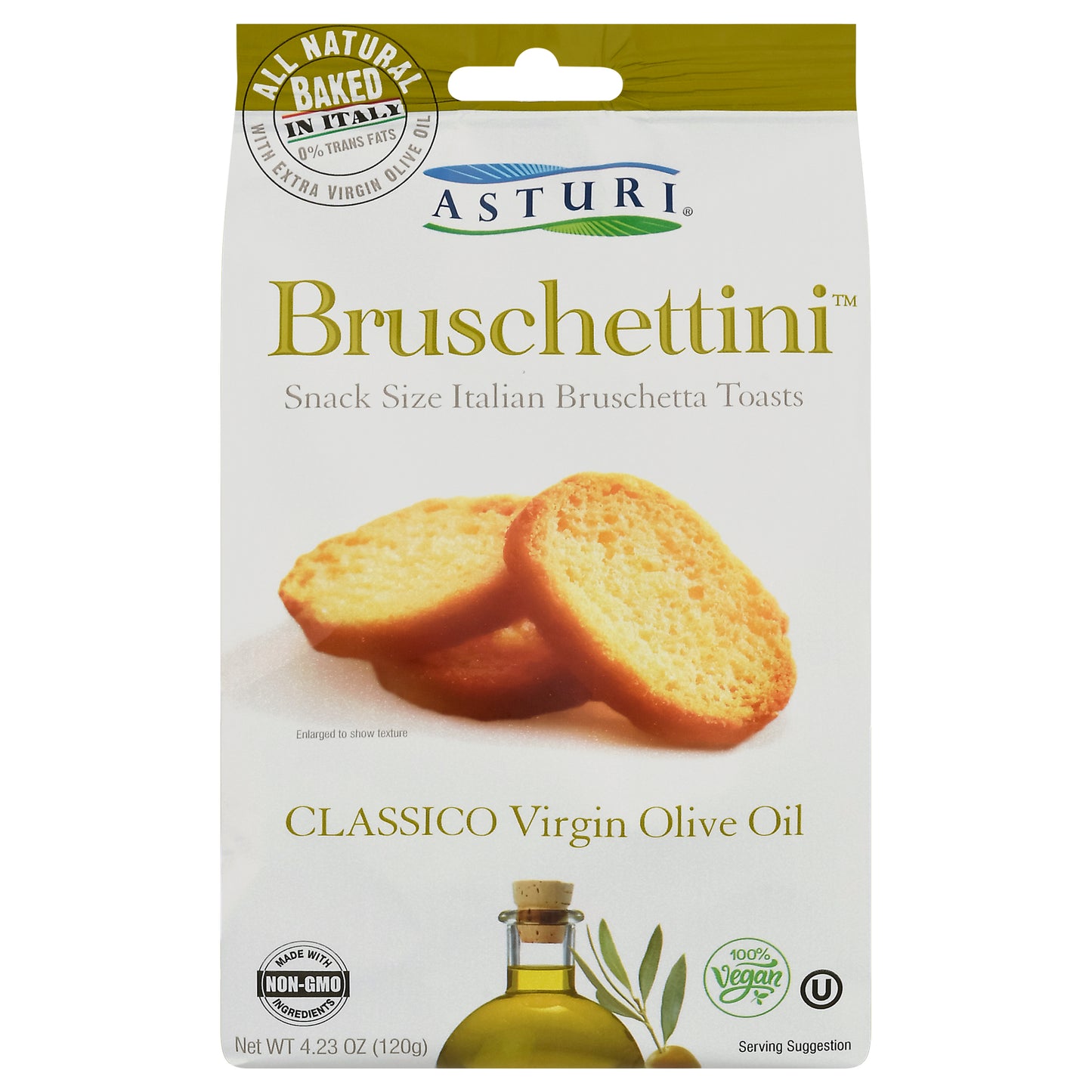 Asturi Bruschettini Italian Classico Snack Size Bruschetta Toasts 4.23 oz