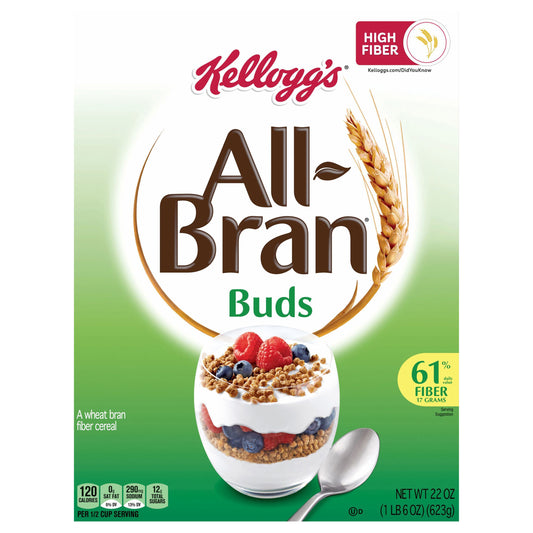 Kellogg's All-Bran Buds Cold Breakfast Cereal Original, 22 oz