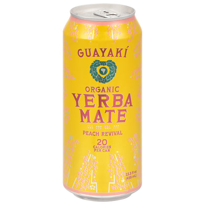 Guayaki Organic Peach Revival Yerba Mate 15.5 fl oz