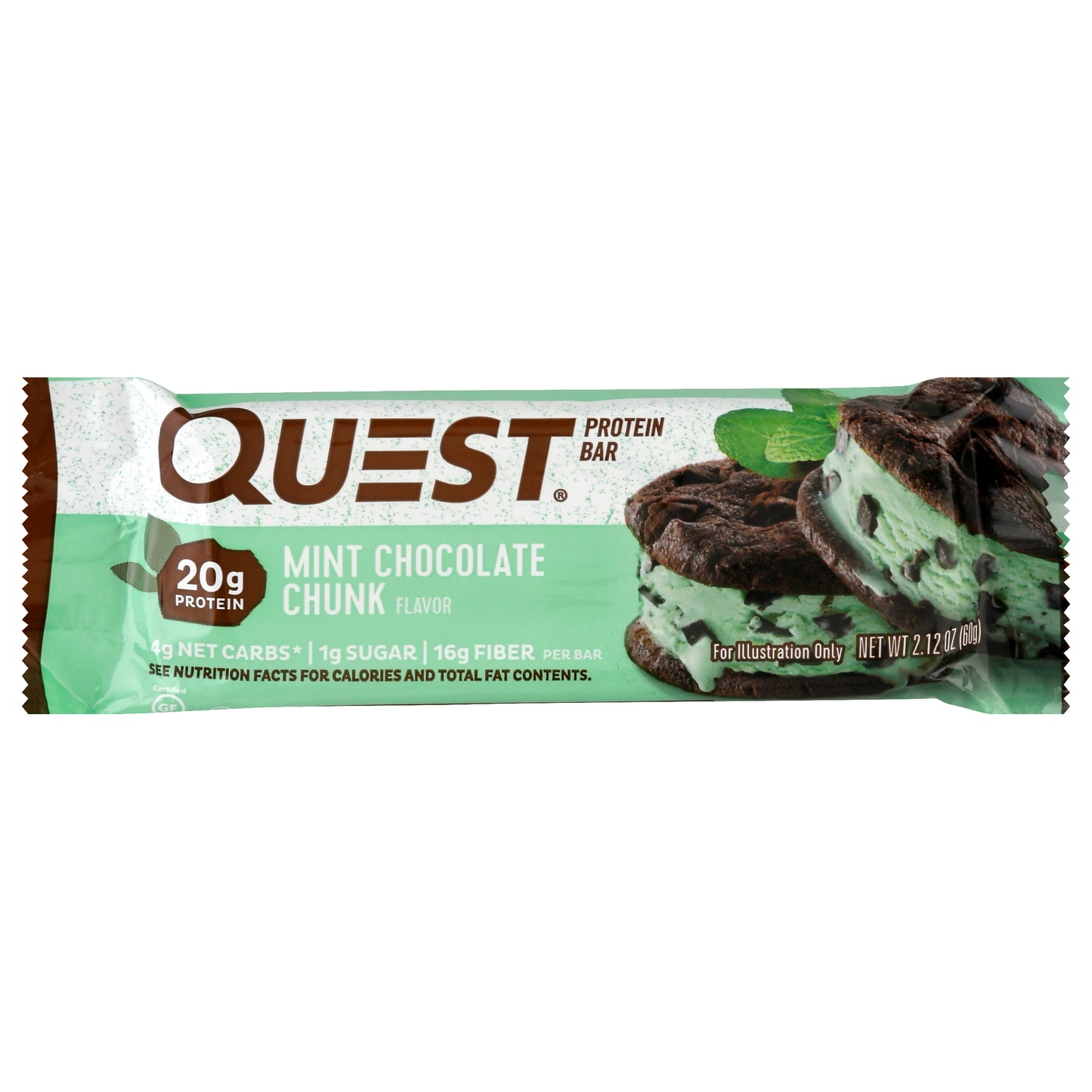 Quest Milk Chocolate Chunk Flavor Protein Bar 2.12 oz