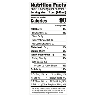 Horizon Organic High Vitamin D Nonfat Milk, High Vitamin D Milk, 64 FL OZ Half Gallon Carton