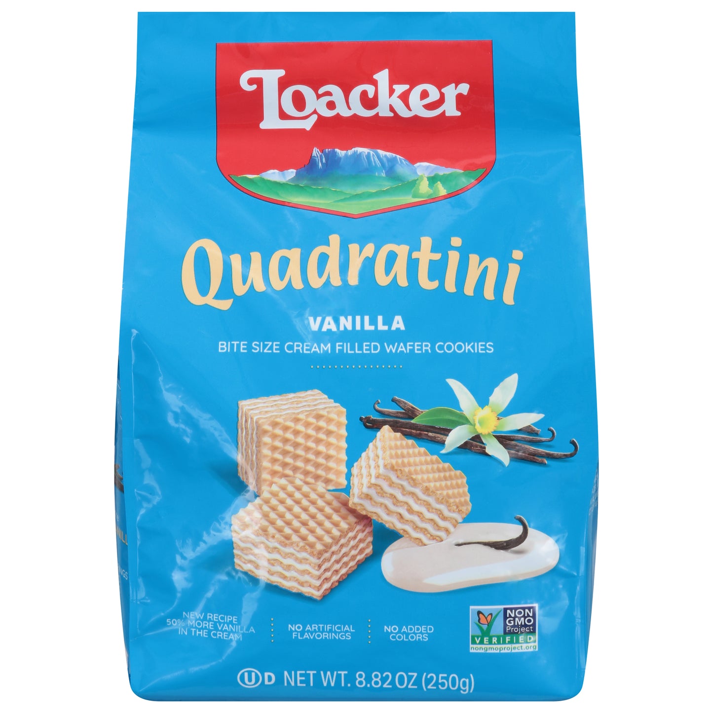 Loacker Quadratini Vanilla Wafer Cookies Bite Size 8.82 oz