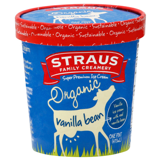 Straus Ice Cream 1 pt - Vanilla Bean