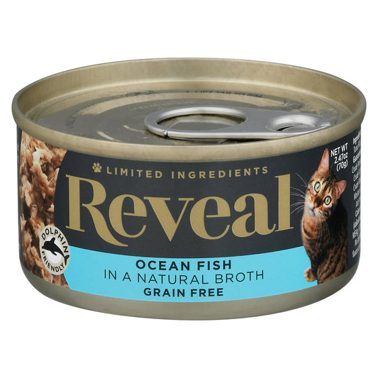 Reveal Grain Free Ocean Fish in a Natural Broth Cat Food 2.47 oz