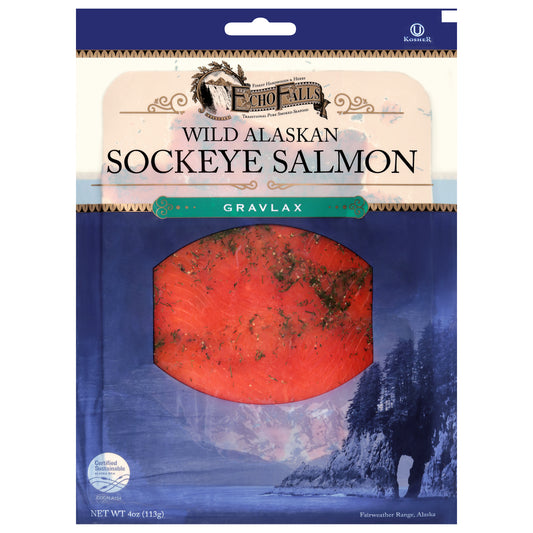 Echo Falls Wild Alaskan Gravlax Sockeye Salmon 4 oz