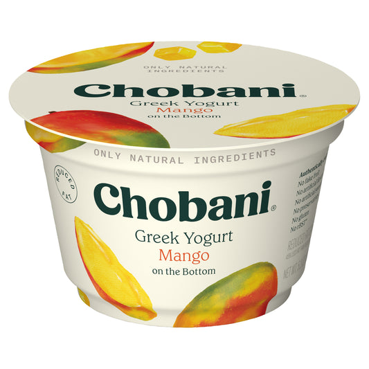 Chobani Low-Fat Greek Yogurt Mango On The Bottom 2% Milk Fat
