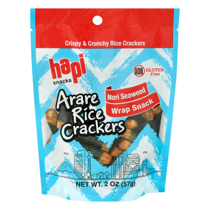 Hapi Wrap Snack Nori Seaweed Arare Rice Crackers 2 oz