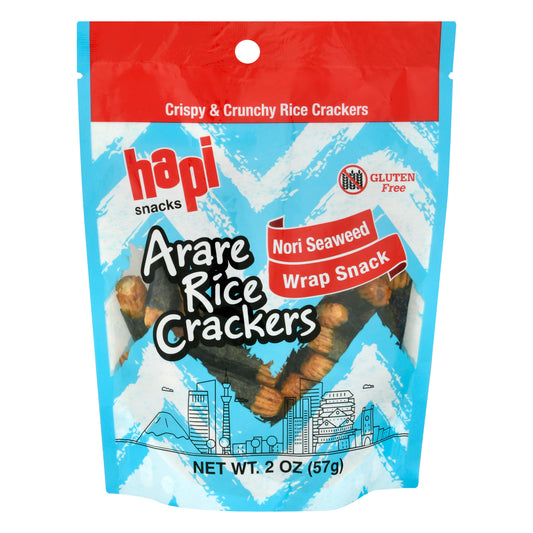 Hapi Wrap Snack Nori Seaweed Arare Rice Crackers 2 oz
