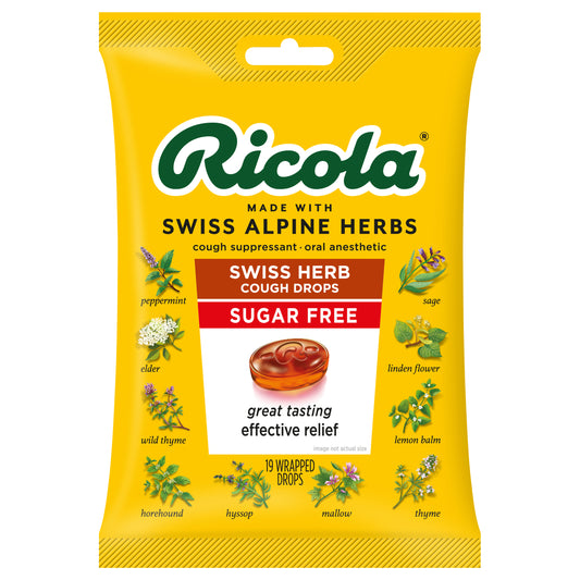 Ricola Sugar Free Original Swiss Herb Cough Drops, 19 Count