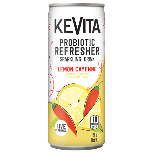 KeVita Sparkling Probiotic Drink, Lemon Cayenne, 12 Fl Oz Can