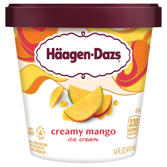 Haagen-Dazs Creamy Mango Ice Cream, 14 fl Oz