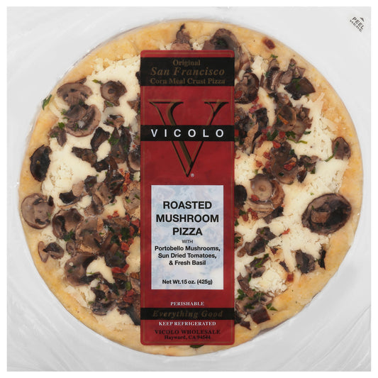Vicolo Corn Meal Crust Roasted Mushroom Pizza 15 oz
