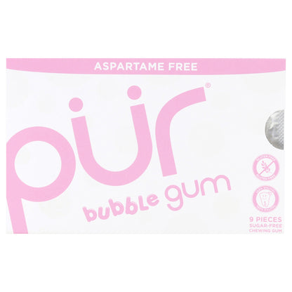 Pur Aspartame Free Sugar-Free Bubblegum Gum 9 Pieces