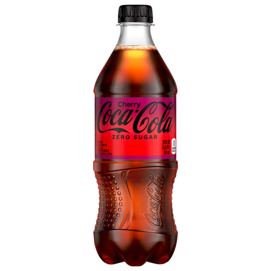 Coca-Cola Cherry Zero Bottle, 20 fl oz