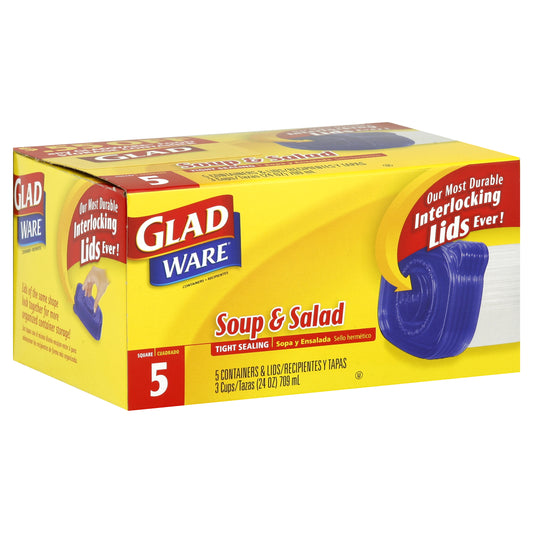 Glad Containers & Lids 5 ea