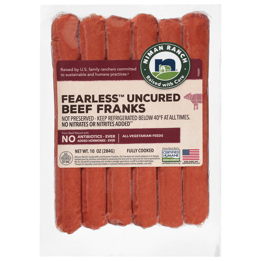 Niman Ranch Fearless Uncured Beef Franks 10 oz