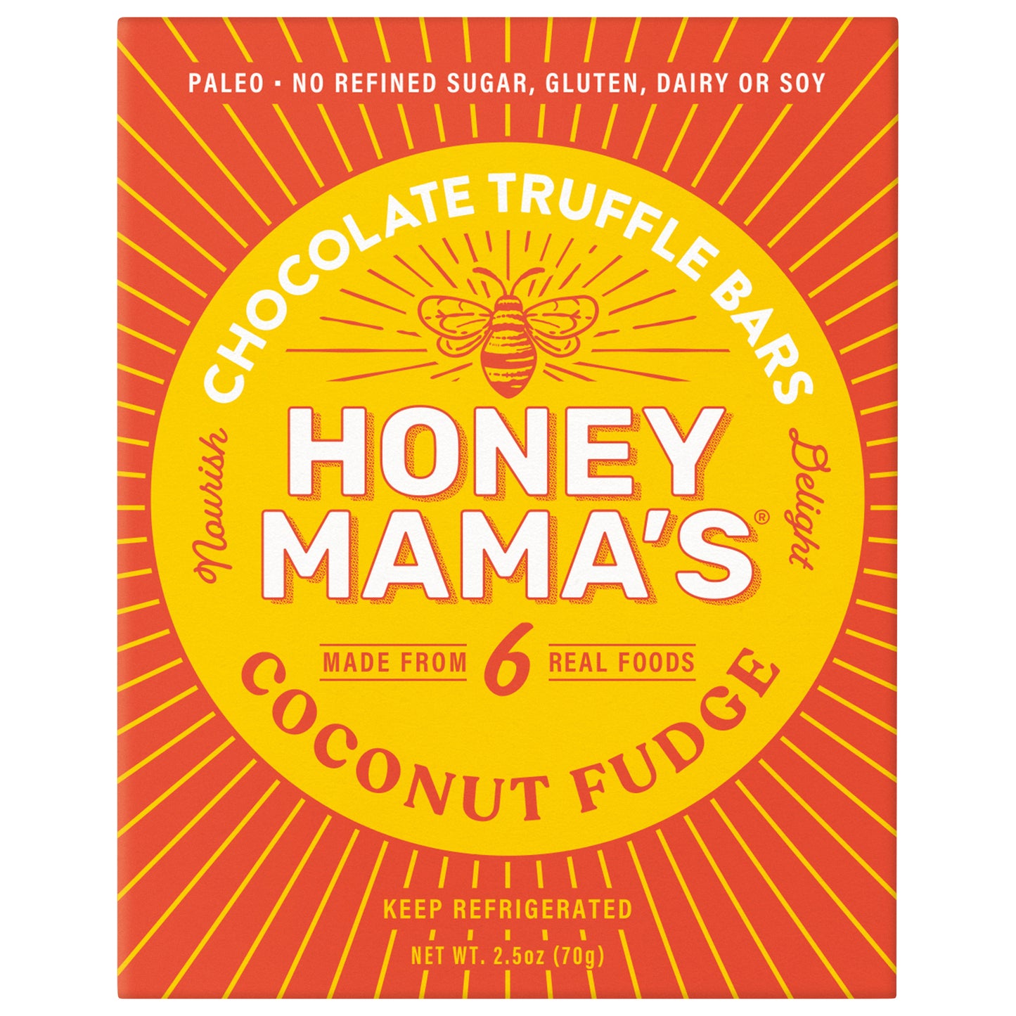 Honey Mama’s Coconut Fudge Chocolate Truffle Bar 2.5 oz
