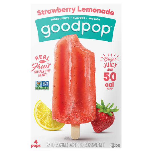 Strawberry Lemonade Frozen Fruit Bars, 4 Ct