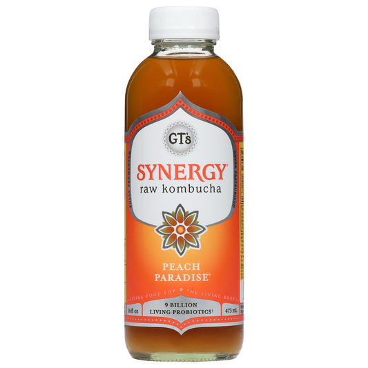 GT's Synergy Raw Peach Paradise Kombucha 16 fl oz