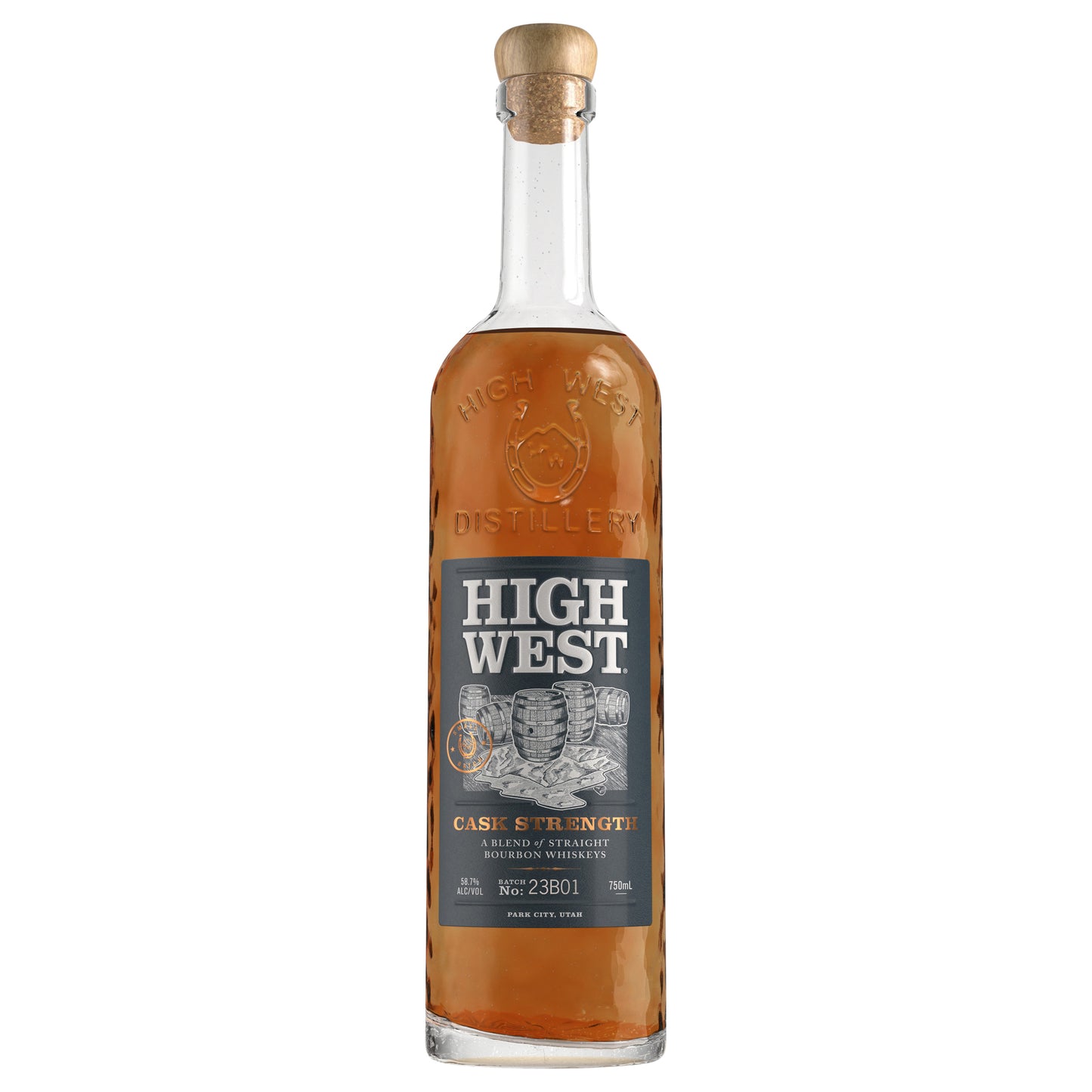 High West Cask Strength Bourbon Whiskey, 750 mL Bottle, 115 Proof