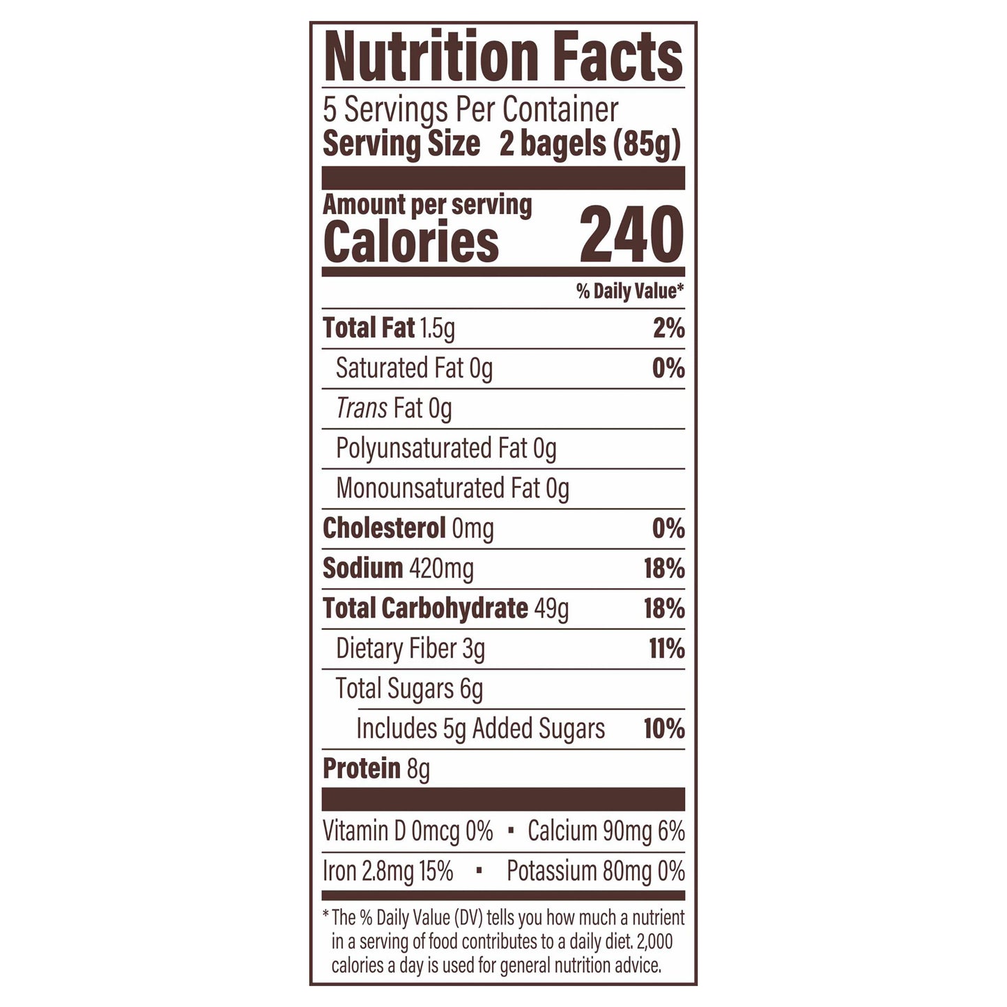 Thomas' Plain Mini Bagels, 10 count, 15 oz
