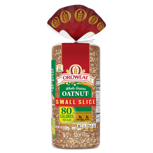 Oroweat Whole Grains Oatnut Bread, Small Slice, 18 oz