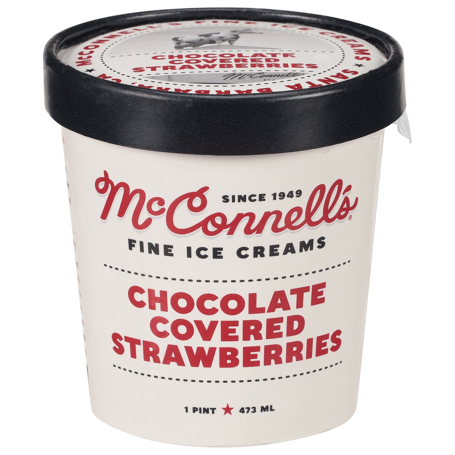 McConnell's Fine Ice Creams Chocolate Covered Strawberries Ice Cream 1 pt